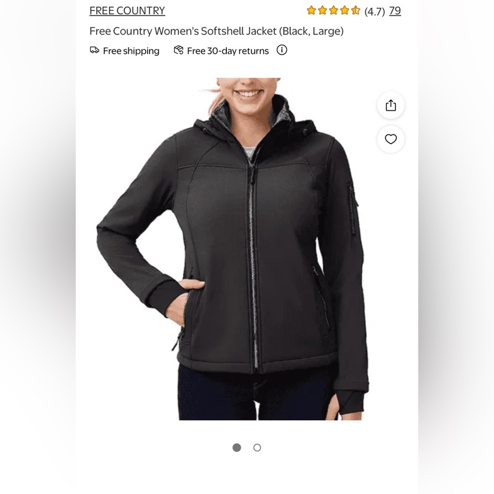 Free Country Women's charcoal, Softshell Jacket